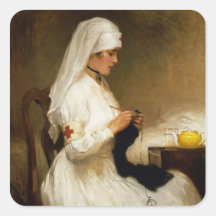 Portrait of a Nurse from the Red Cross Sticker