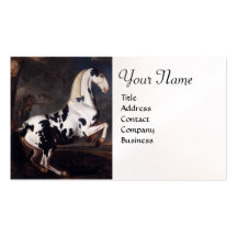 Portrait of a Piebald Monogram Business Card Templates