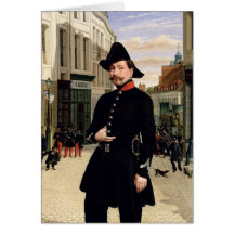 Portrait of a Police Officer in Douai in 1848 Card