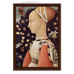 Portrait Of A Princess Ginevra D'Este By Pisanello cards