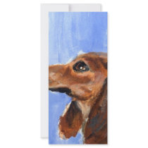 Portrait of a red dachshund rack cards by zadajeanne Portrait of a red dachshund rack cards