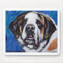 Portrait of a Saint Bernard Mouse Mat