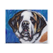 Portrait of a Saint Bernard postcards