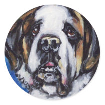 Portrait of a Saint Bernard stickers by zadajeanne Portrait of a Saint Bernard stickers