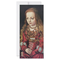 Portrait Of A Saxon Princess By Lucas Cranach Der Full Color Rack Card