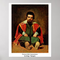 Portrait Of A Seated Jester By Diego Velazquez Print