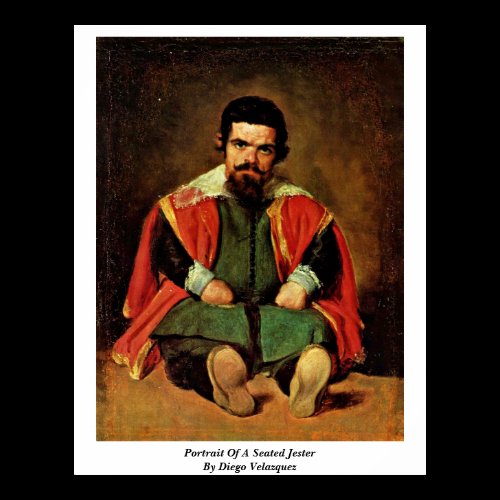 Portrait Of A Seated Jester By Diego Velazquez Print