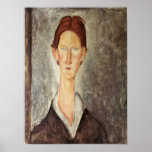 Portrait of a Student, c.1918-19 Posters