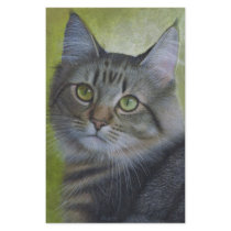 Portrait Of A Tabby stationery by KarenHullArt Portrait Of A Tabby stationery