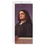 Portrait Of A Venetian Nobleman By Tizian Custom Rack Cards
