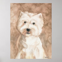 Portrait of a Westie Posters