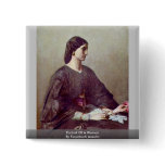 Portrait Of A Woman By Feuerbach Anselm Pinback Buttons