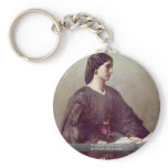 Portrait Of A Woman By Feuerbach Anselm Keychains
