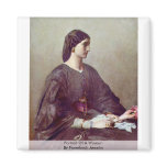Portrait Of A Woman By Feuerbach Anselm Refrigerator Magnet