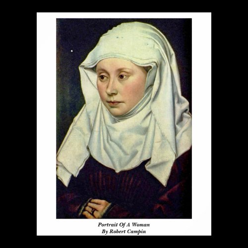 Portrait Of A Woman By Robert Campin Print