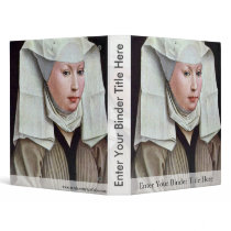 Portrait Of A Woman By Weyden Rogier Van Der 3 Ring Binder