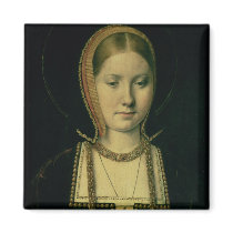 Portrait of a woman, possibly Catherine of Aragon Fridge Magnets