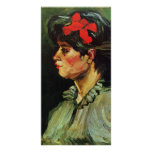 Portrait of a Woman with Red Ribbon by van Gogh Photo Greeting Card