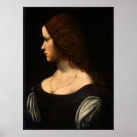 Portrait of a Young Lady,1500,Leonardo da Vinci Print