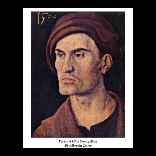 Portrait Of A Young Man By Albrecht Durer Poster