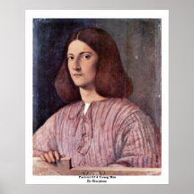 Portrait Of A Young Man By Giorgione Poster