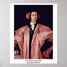 Portrait Of A Young Man By Jacopo Pontormo Poster