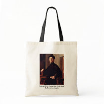 Portrait Of A Young Man With Book Canvas Bags