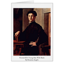 Portrait Of A Young Man With Book Greeting Cards