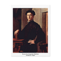 Portrait Of A Young Man With Book Postcard