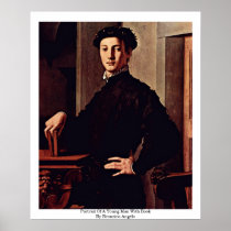 Portrait Of A Young Man With Book Posters