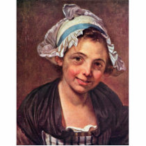 Portrait Of A Young Peasant Girl By Greuze Jean-Ba Acrylic Cut Outs