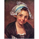 Portrait Of A Young Peasant Girl By Greuze Jean-Ba Acrylic Cut Outs