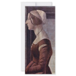 Portrait Of A Young Woman By Botticelli Sandro Custom Rack Card