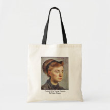 Portrait Of A Young Woman By Edgar Degas Canvas Bag
