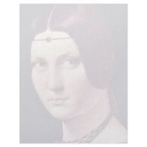 Portrait Of A Young Woman (La Belle Ferronière) By Custom Letterhead