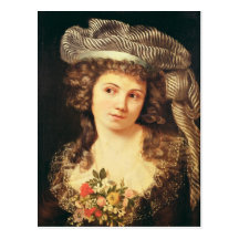 Portrait of a young woman postcards