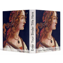 Portrait Of A Young Woman (Simonetta Vespuci?) Vinyl Binder