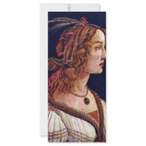 Portrait Of A Young Woman (Simonetta Vespuci?) Custom Rack Cards