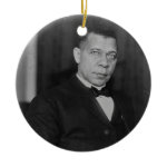Portrait of Abolitionist Booker T  Washington Christmas Tree Ornament