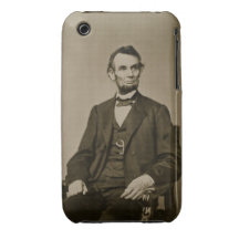 Portrait of Abraham Lincoln (1809-65) (b/w photo) iPhone 3 Case