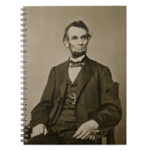 Portrait of Abraham Lincoln (1809-65) (b/w photo) Notebook