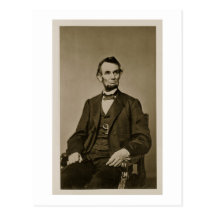 Portrait of Abraham Lincoln (1809-65) (b/w photo) Post Card