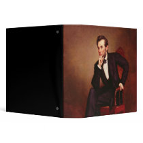 Portrait of Abraham Lincoln 3 Ring Binder
