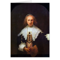 Portrait of Agatha Bas by Rembrandt Greeting Cards