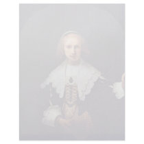 Portrait Of Agatha Bas By Rembrandt Harmensz. Van Personalized Letterhead