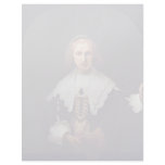 Portrait Of Agatha Bas By Rembrandt Harmensz. Van Personalized Letterhead