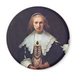 Portrait Of Agatha Bas By Rembrandt Harmensz. Van magnets