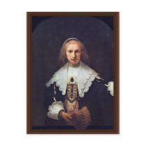 Portrait Of Agatha Bas By Rembrandt Harmensz. Van Post Card