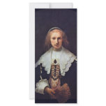 Portrait Of Agatha Bas By Rembrandt Harmensz. Van Custom Rack Card
