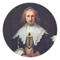 Portrait Of Agatha Bas By Rembrandt Harmensz. Van Sticker